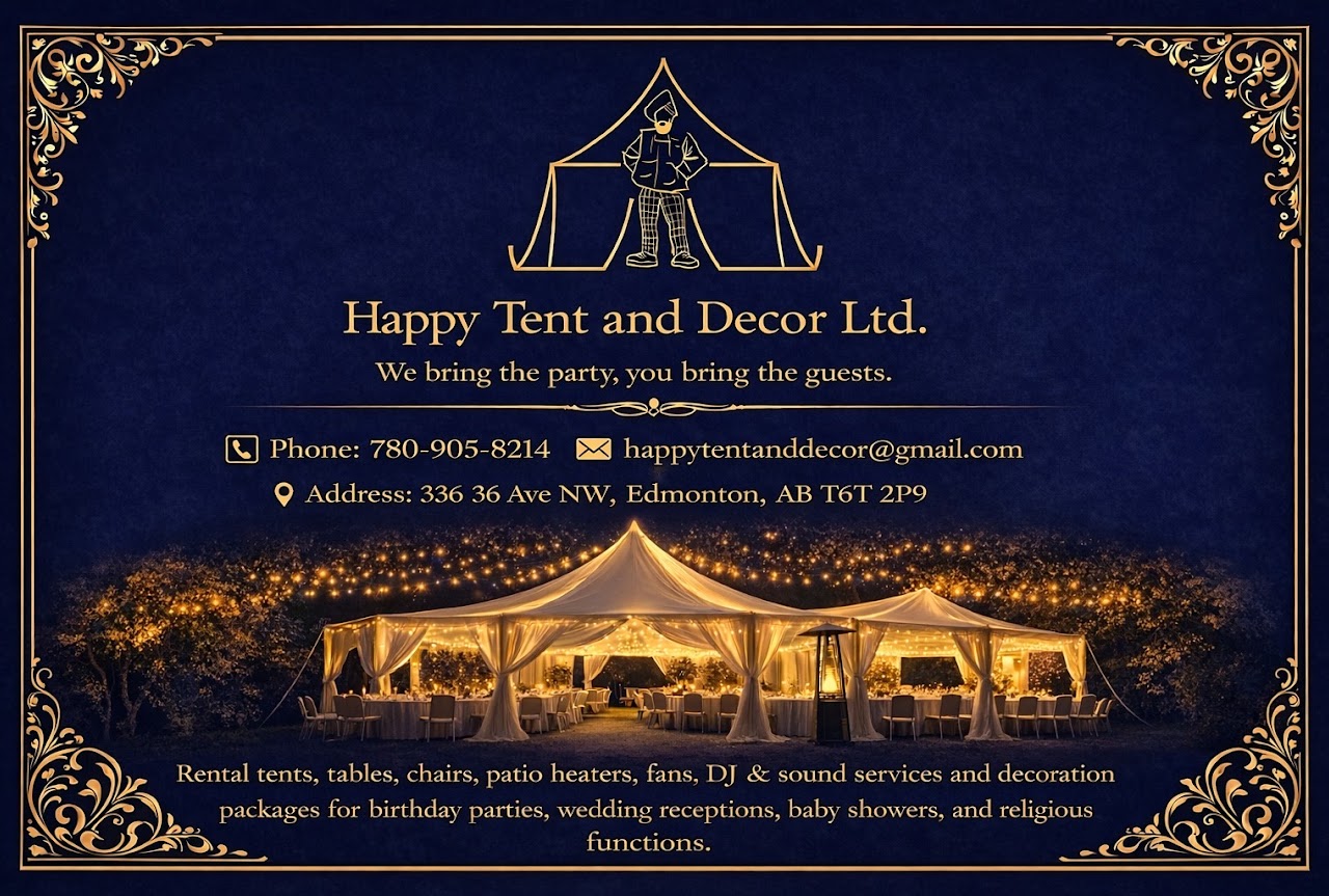 Happy tent and decor logo